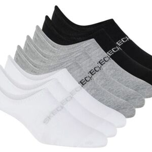 16 Pairs Skechers Active Moisture Wicking Heel Grip  No-Show Socks 2×8pairs
